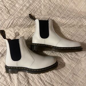 Dr. Martens White Chelsea Boots